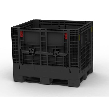 Global Industrial Folding Bulk Shipping Container, 48inL x 40inW x 39inH, Gray B3126884